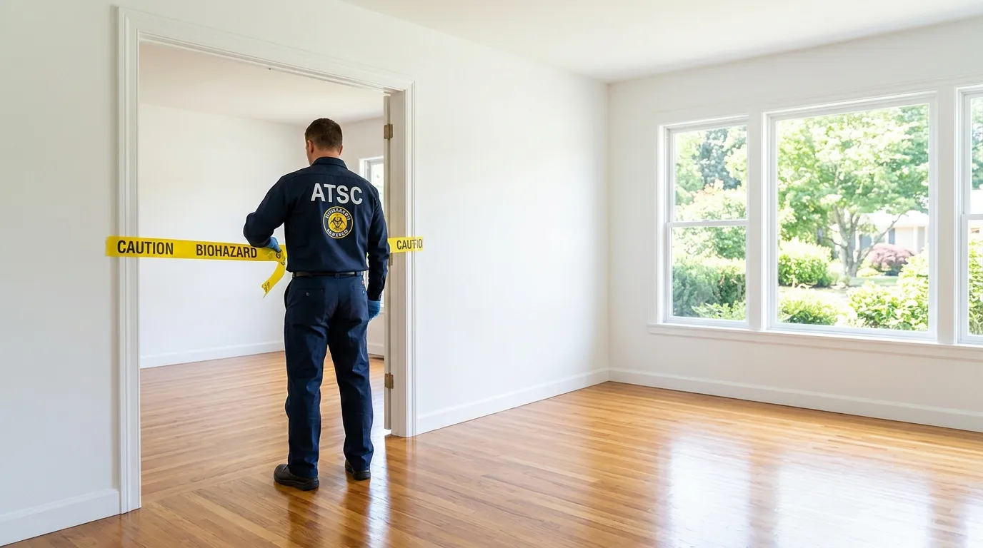 Certified biohazard cleanup crew performing Decomposition Cleanup in Lake Ronkonkoma